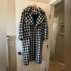 Topshop Monochrome Houndstooth Jacket